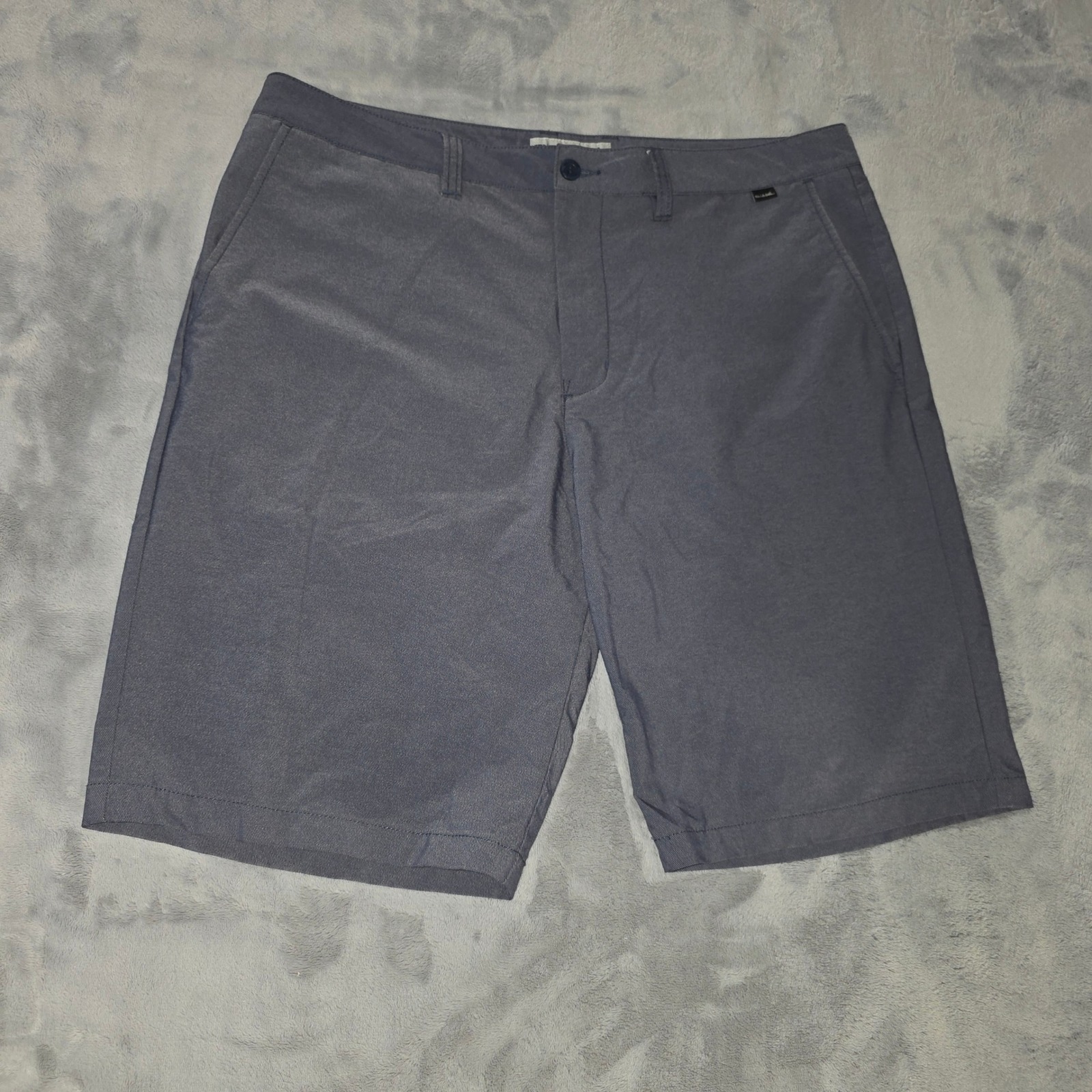 Travis Mathew Mens Golf Shorts Blue Gray Size 38 Performance Stretch Hybrid